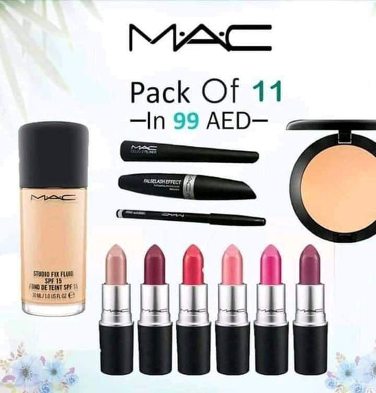 New Mac Pack of 11 Mac Makeup Package Complete Collection Free Delivery